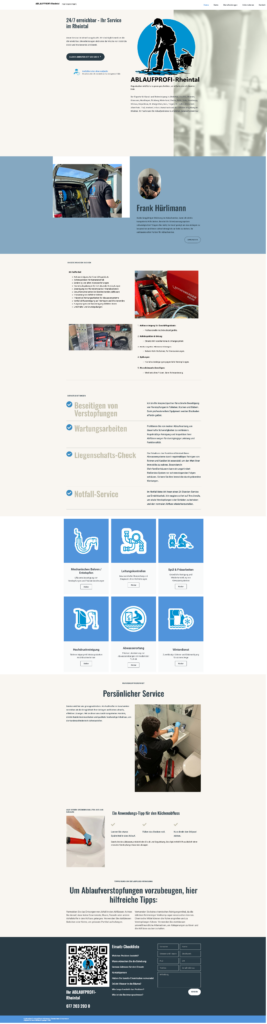 Ablaufprofi-Rheintal - Onepager Home Seite